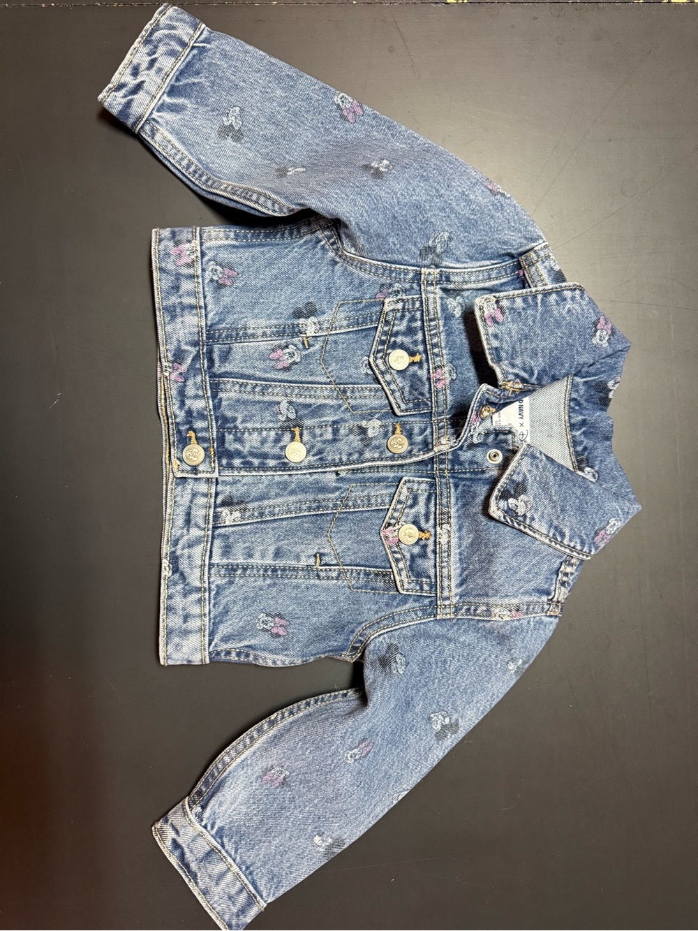 Old Navy x Disney Printed Jean Jacket for Toddler Girls Minnie and Mickey Mouse
